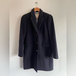 J. Crew Navy Blue Wool-Blend Topcoat